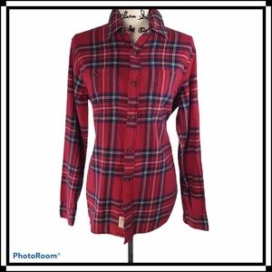 Hollister Longline Fit Flannel Long Sleeve Shirt S